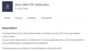 Orion SMS OTP Verification (Pro)