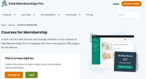 Paid Memberships Pro – Courses for Membership Add On
