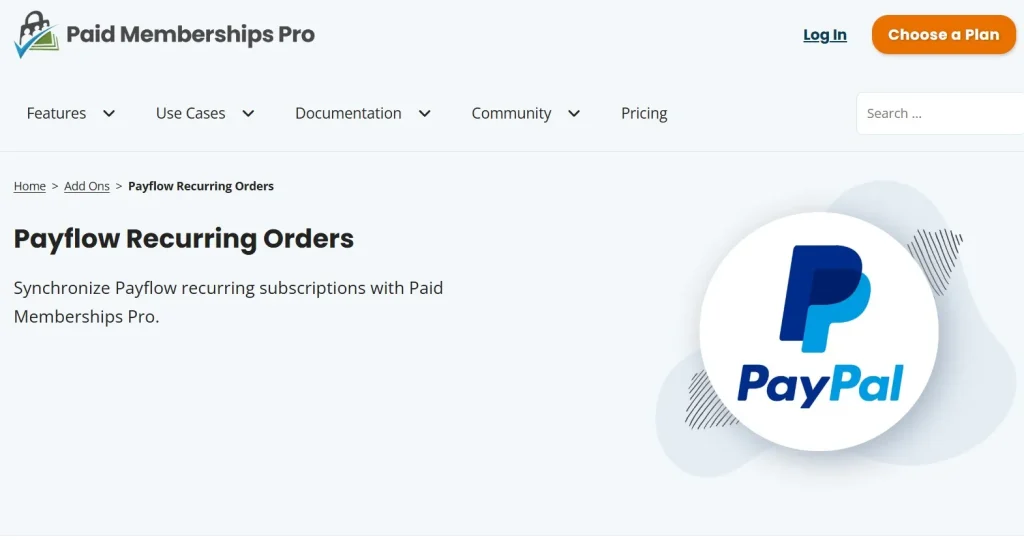 Paid Memberships Pro – Payflow Recurring Orders Add On