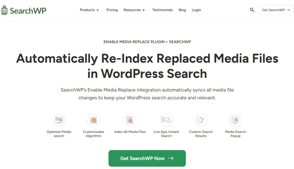SearchWP Enable Media Replace