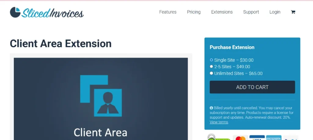 Sliced Invoices Client Area