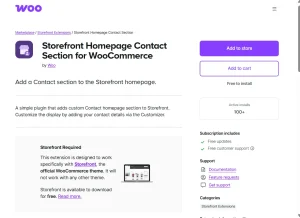Storefront Homepage Contact Section