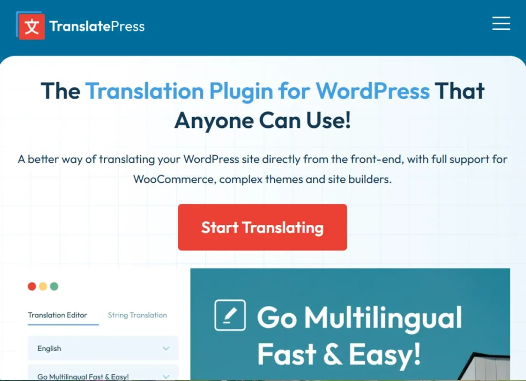 TranslatePress – Navigation Based on Language Add-on
