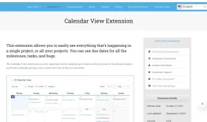 UpStream Calendar View