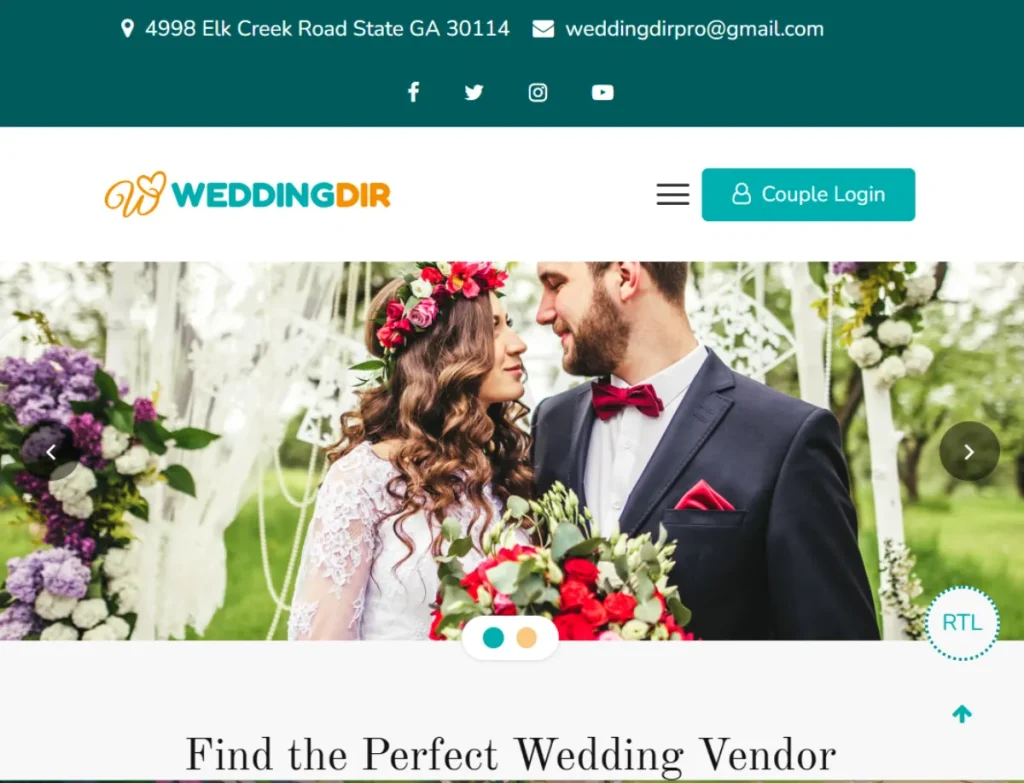 WeddingDir – Leaflet Map