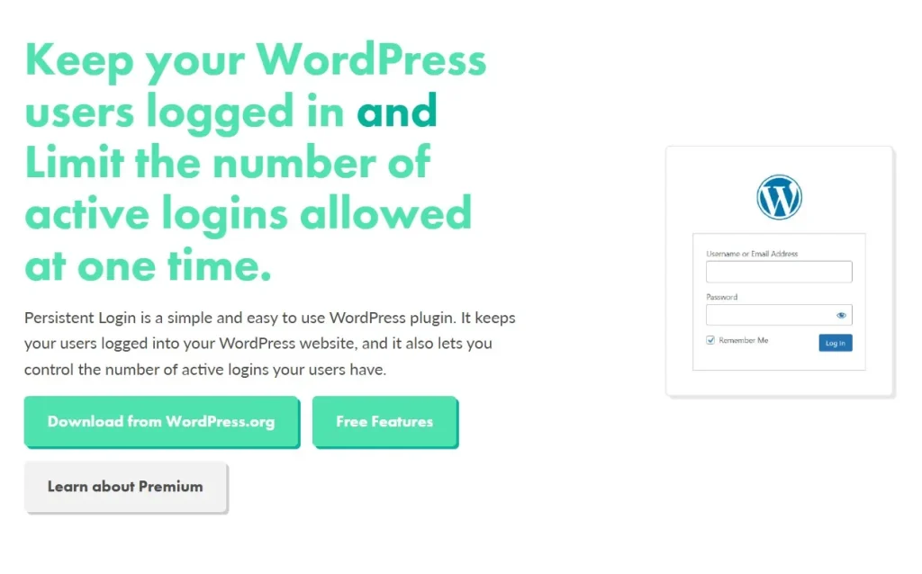 WordPress Persistent Login (Premium)