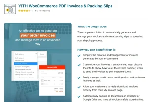 YITH WooCommerce PDF Invoice and Shipping List Premium