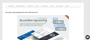Accordion Upcoming Events for Calendarize it!