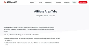 AffiliateWP – Affiliate Area Tabs
