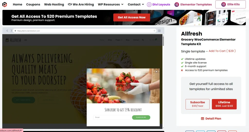 Allfresh – Grocery Store Template Kit