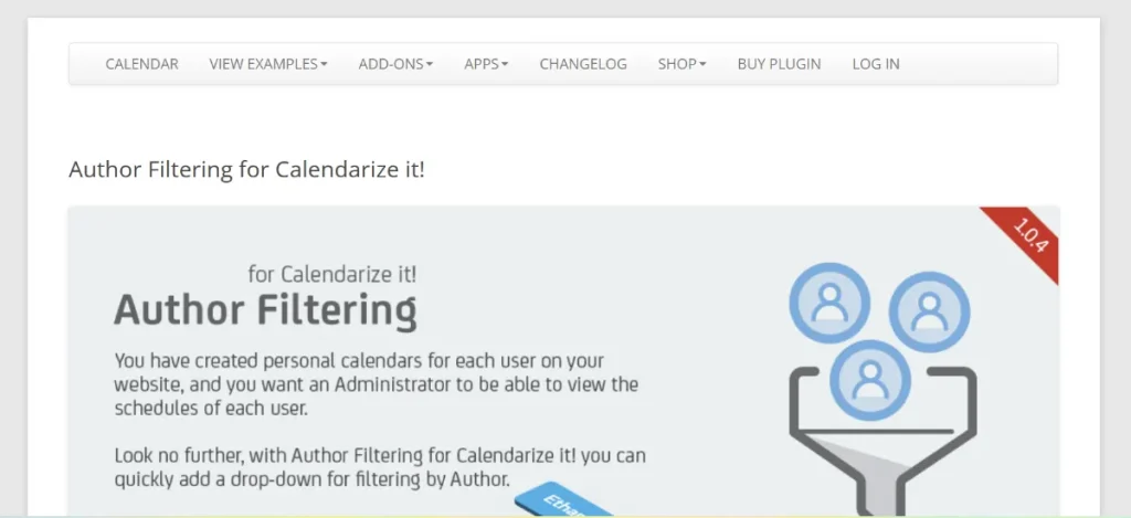 Author Filtering for Calendarize it!