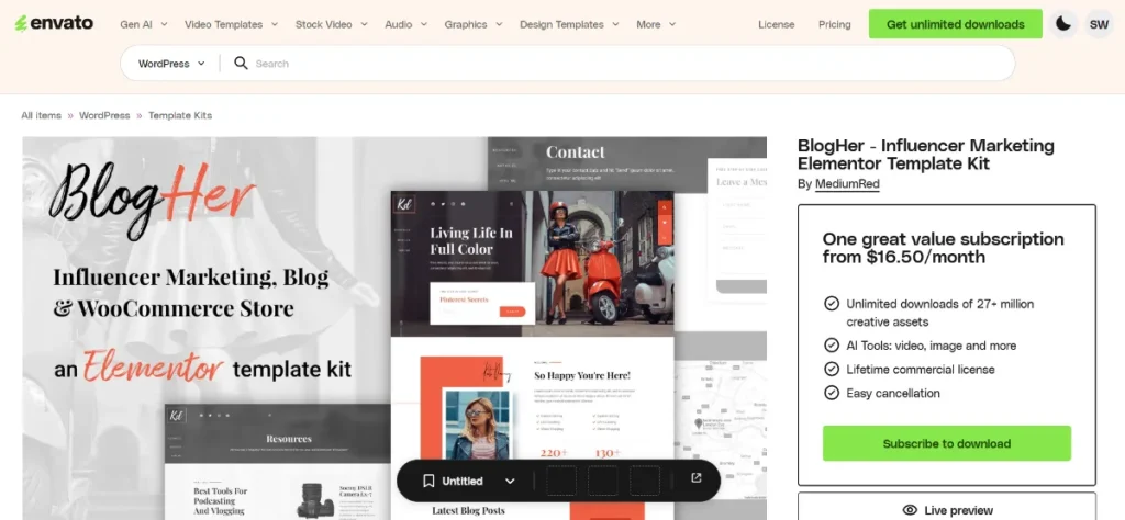 BlogHer Template Kit