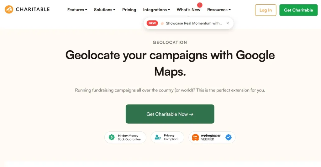 Charitable &ndash; Geolocation