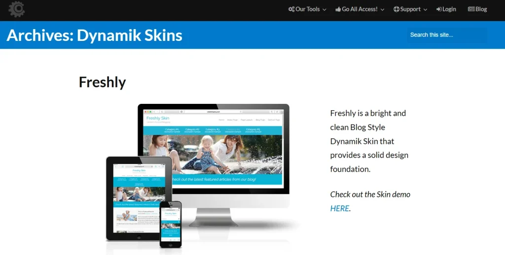 CobaltApps Lefty Skin for Dynamik Website Builder