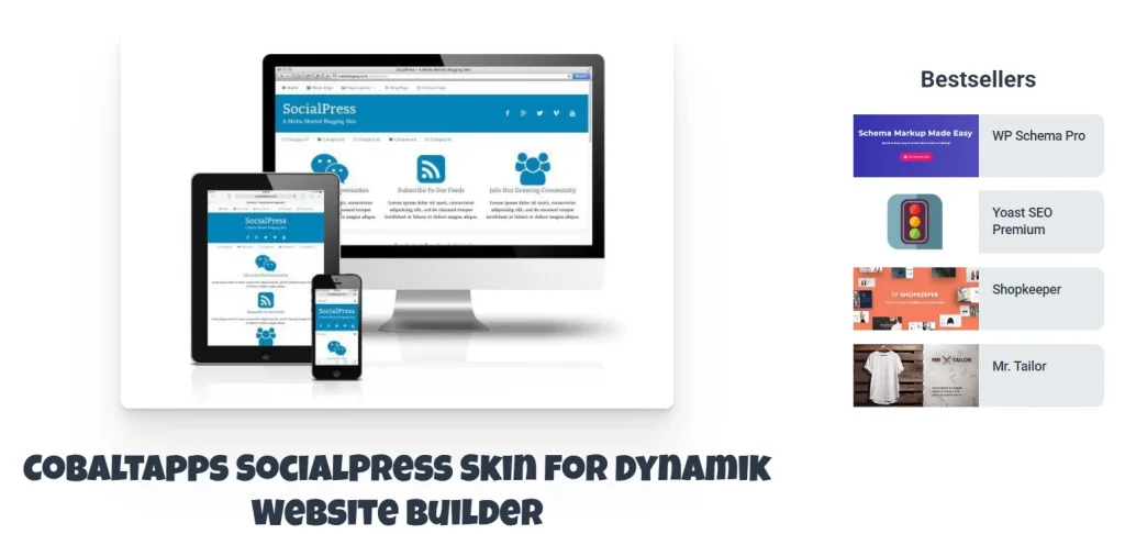 CobaltApps SocialPress Skin for Dynamik Website Builder