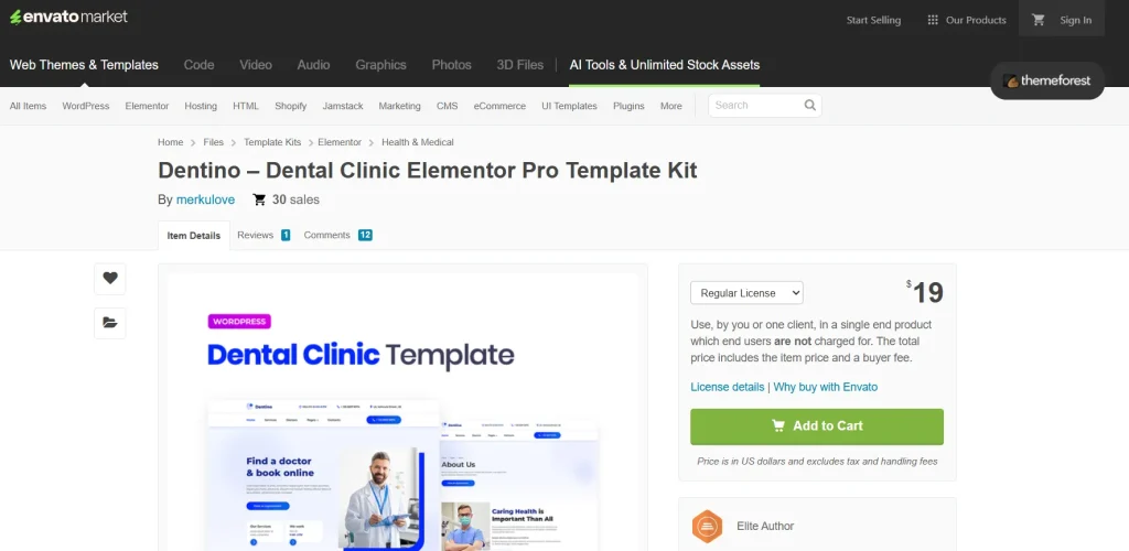Dentino – Dental Clinic Template Kit