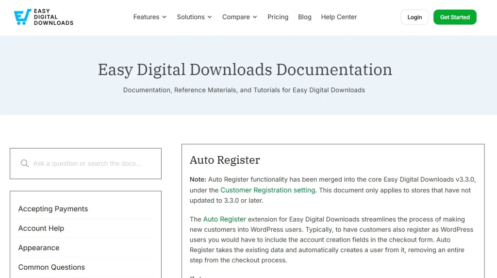 Easy Digital Downloads Auto Register