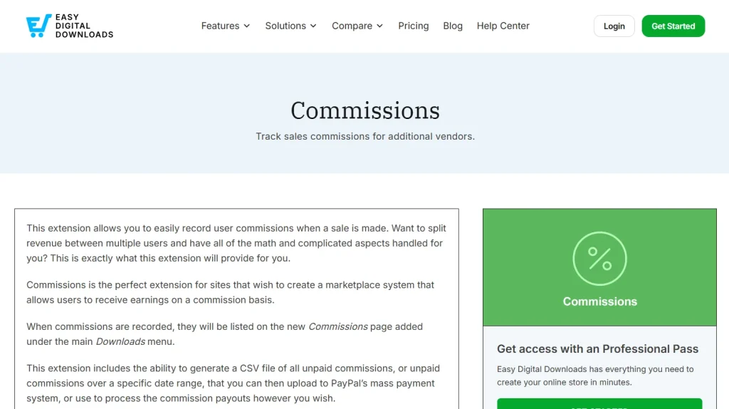 Easy Digital Downloads Commissions