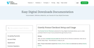 Easy Digital Downloads Gravity Forms Checkout