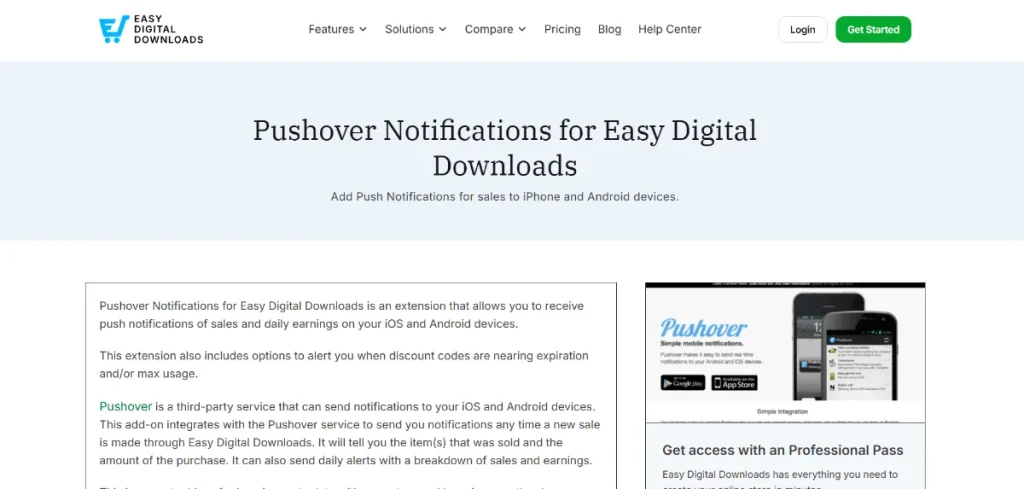 Easy Digital Downloads Pushover Notifications 1 Easy Digital Downloads Pushover Notifications