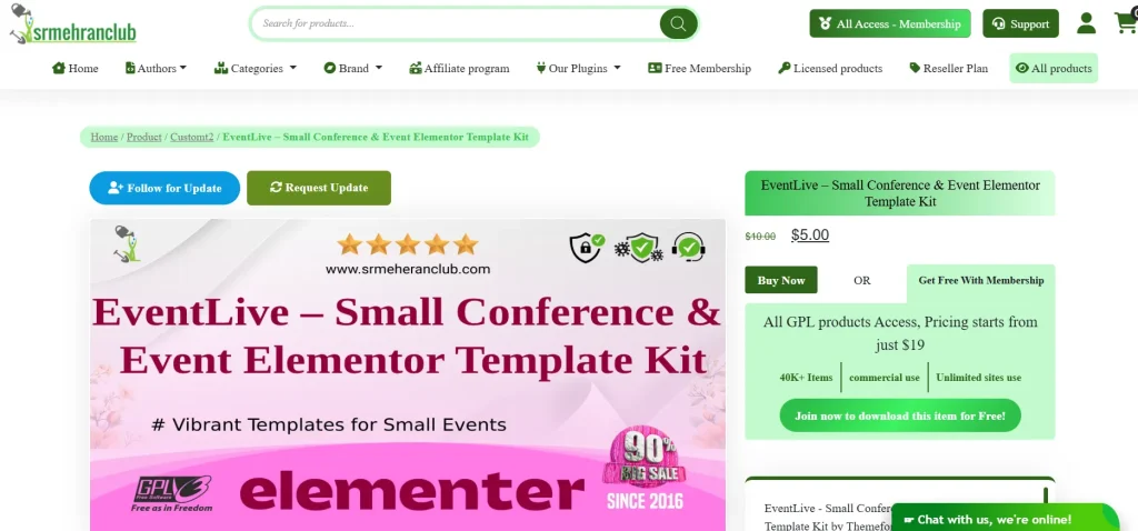 EventLive – Small Conference & Event Template Kit