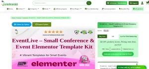 EventLive – Small Conference & Event Template Kit