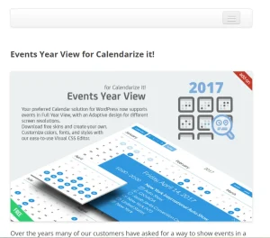 Events Year View for Calendarize it!