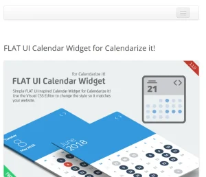 FLAT IU Calendar Widget for Claendarize it!