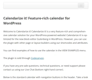 Featured image in detail box for Calendarize It!