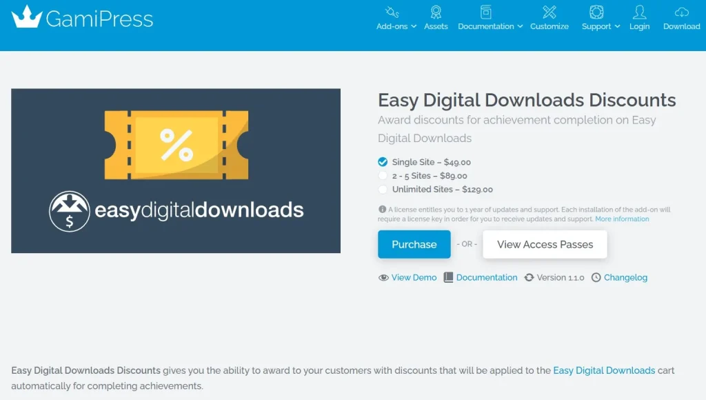 GamiPress – Easy Digital Downloads Discounts