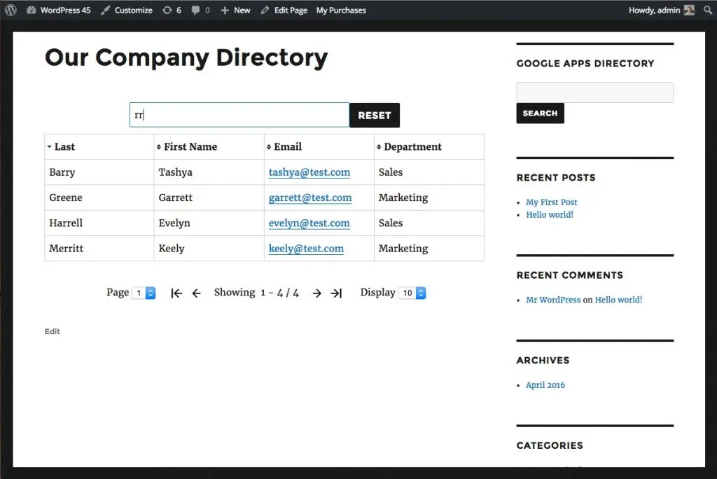Google Apps Directory Enterprise