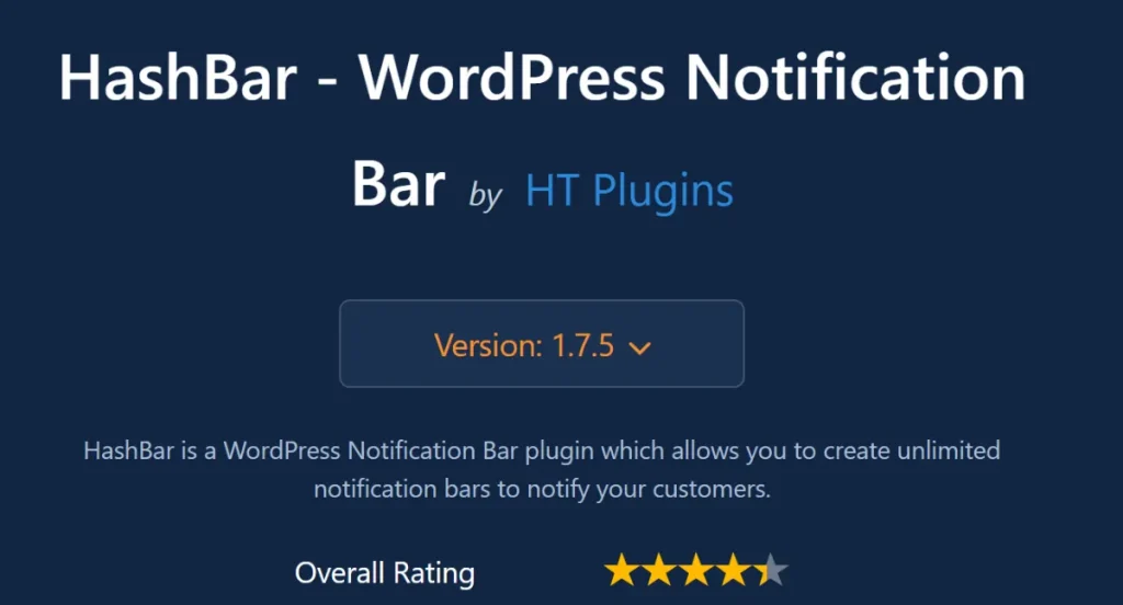HashBar – WordPress Notification Bar Pro
