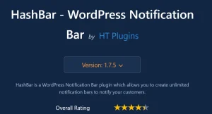 HashBar – WordPress Notification Bar Pro