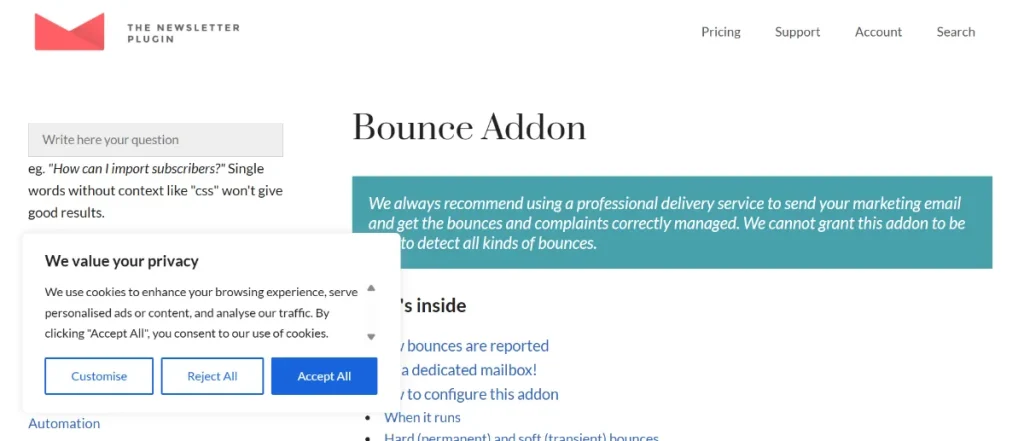Newsletter – Bounce Management 1 Newsletter – Bounce Management