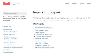 Newsletter – Import