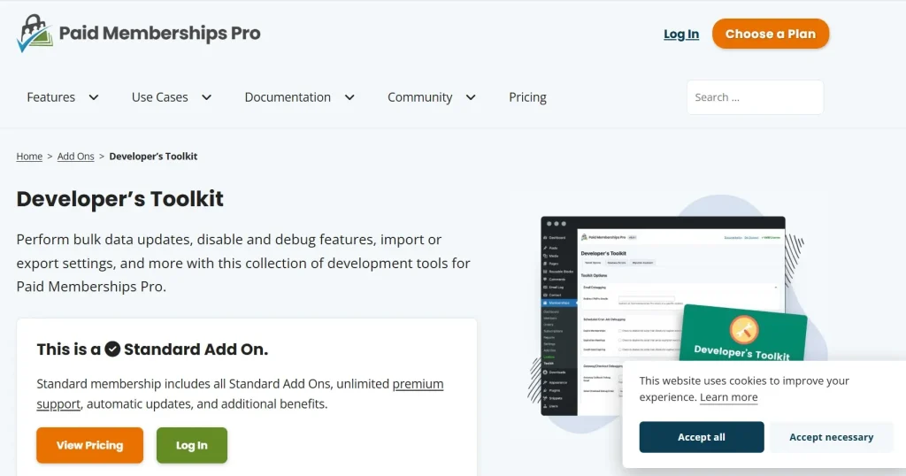 Paid Memberships Pro – Developer’s Toolkit Add On 1 Paid Memberships Pro – Developer’s Toolkit Add On