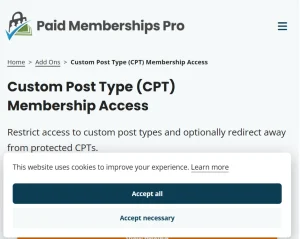 Paid Memberships Pro – Custom Post Type Add On