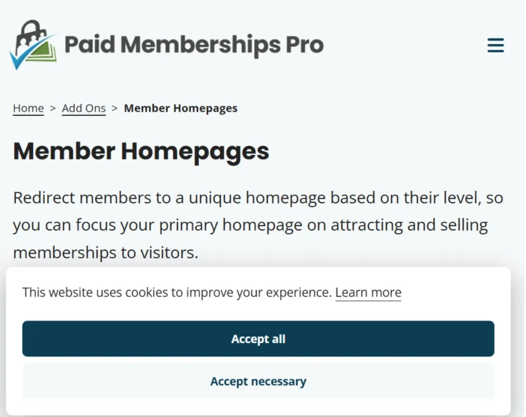 Paid Memberships Pro – Member Homepages Add On