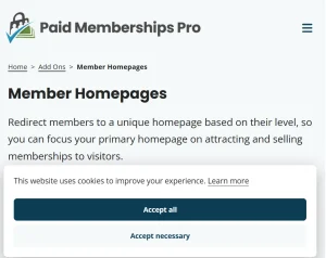 Paid Memberships Pro – Member Homepages Add On