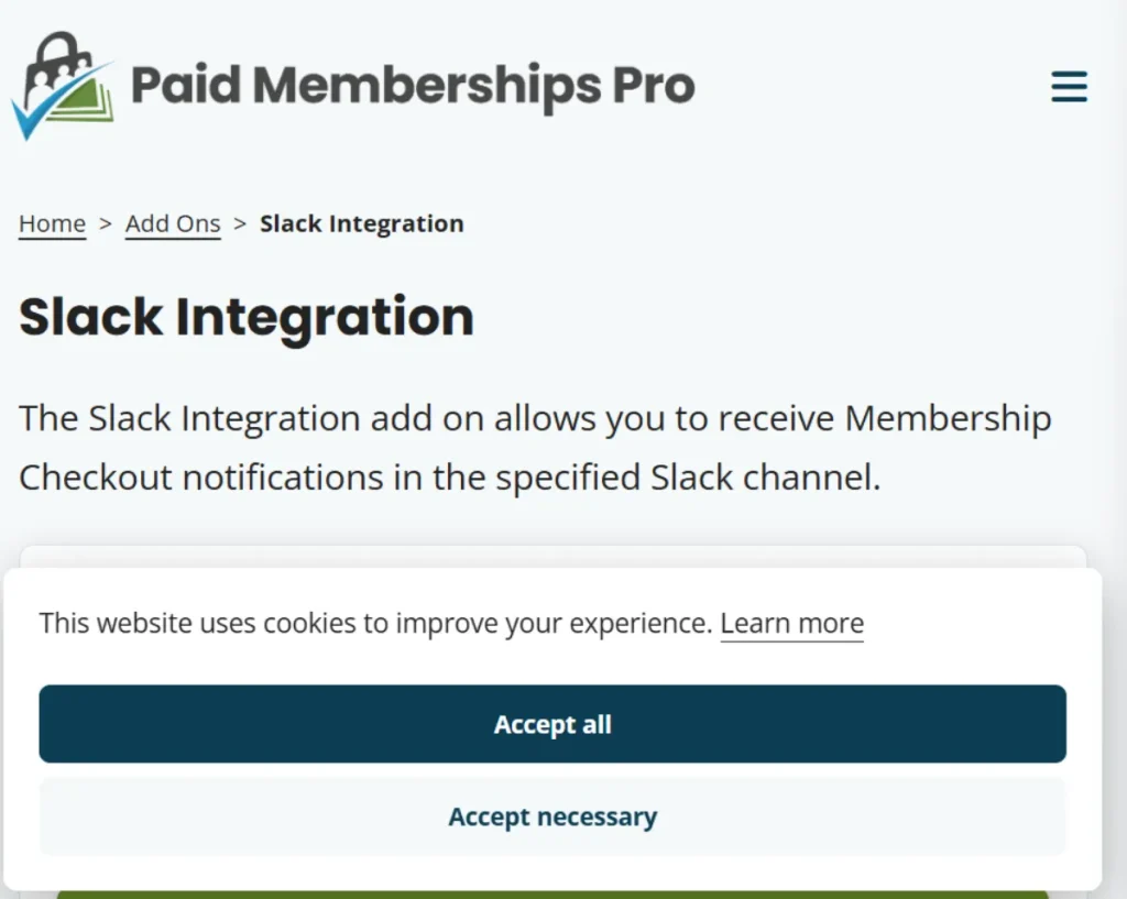 Paid Memberships Pro – Slack Integration