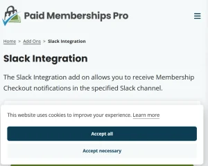 Paid Memberships Pro – Slack Integration