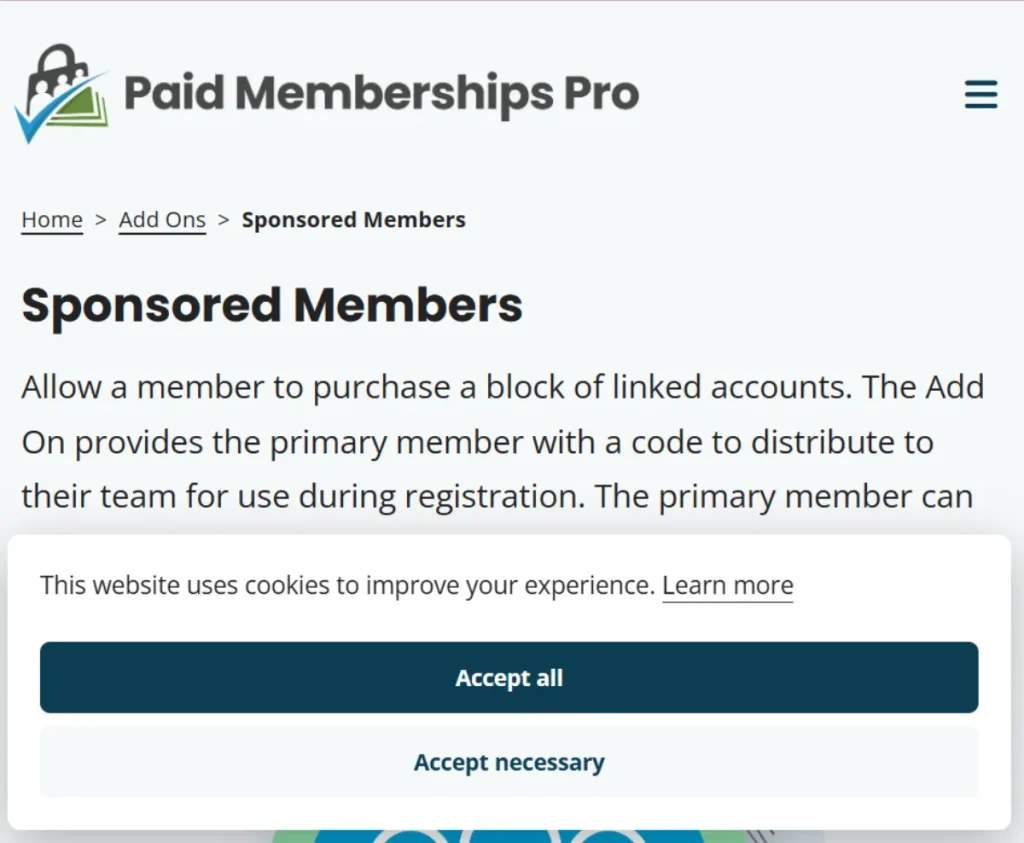Paid Memberships Pro – Sponsored Members Add On