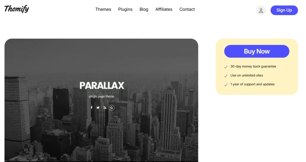 Parallax One Plus WordPress Plugin