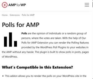 Polls for AMP