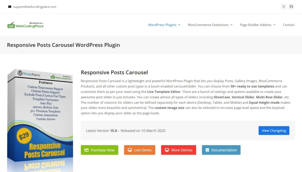 Responsive Posts Carousel Pro