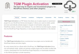 TGM Plugin Activation
