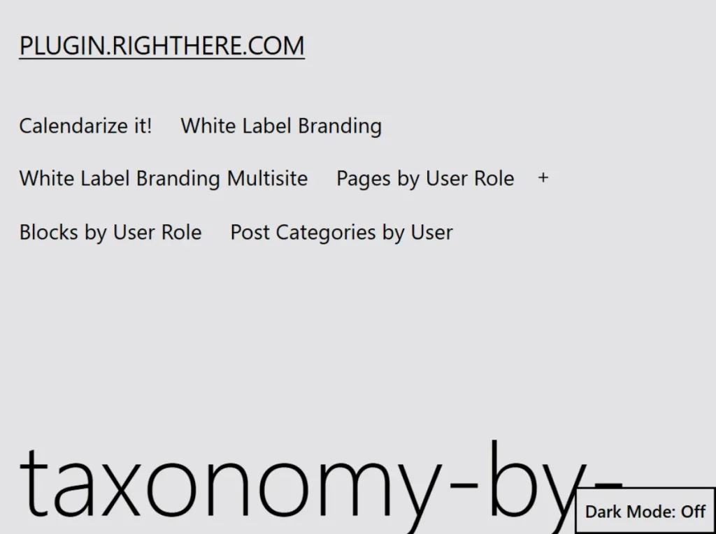 Taxonomy by User Role for Calendarize it!