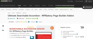 Ultimate Searchable Accordion – WPBakery Page Builder Addon