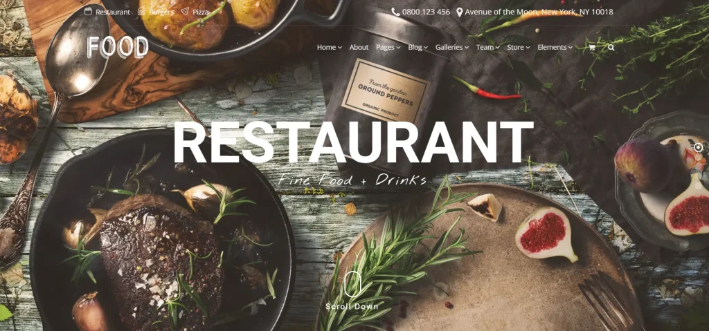 VisualModo Food WordPress Theme