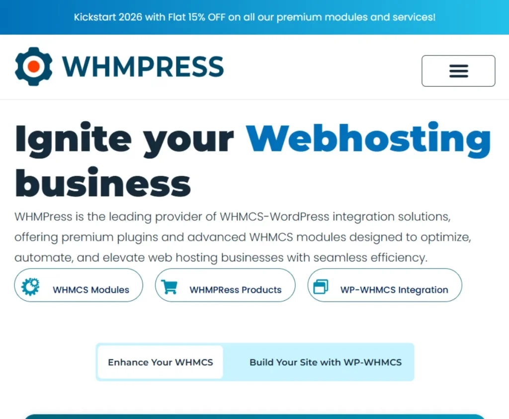 WHMPress – WHMCS Client Area